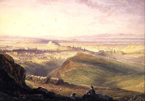 エディンバラ：アーサーズシートから 作： Hugh William Williams