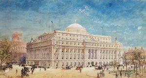 ニューヨークの米国税関の予備提案のレンダリング 作： Hughson Frederick Hawley