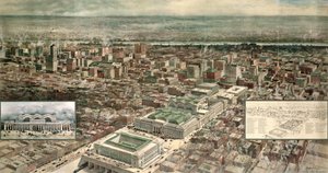 ペンシルバニア駅、7番街と32番街、ニューヨーク市、ケッターリヌスによって刻まれた、1910 作： Hughson Frederick Hawley