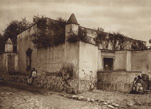 メキシコ：首都メキシコ郊外、トラコパン（モノクロ写真）