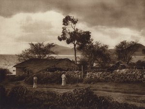 メキシコ：チャパラ湖の眺め（モノクロ写真） 作： ウーゴ・ブレーメ