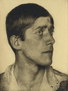 オスカー ココシュカの肖像、1920 年。 作： Hugo Erfurth