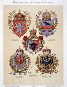 オーストリアハンガリー帝国の紋章、アーティストによる「Heraldischer Atlas」、1899年 作： Hugo Gerard Strohl
