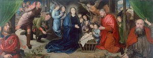 Hugo van der Goes（1440-1482）による羊飼いの礼拝、ボード