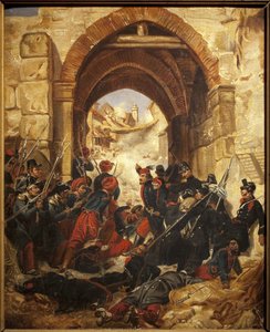 アルジェリアのカスバ (kasbah) の撮影 - Hugues Martin (1809-?) による絵画、キャンバスに油彩、40,5 x 33 cm - Musée des Beaux Arts de Macon