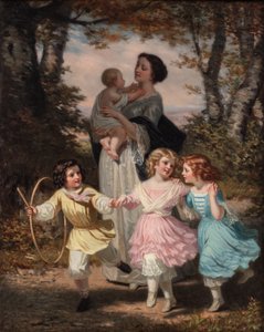 母と子、1840〜80年頃（キャンバスに油彩） 作： Hugues Merle