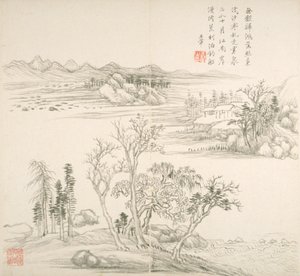 Album After Old Masters And Poems (アルバム (10 枚)、紙にインク)