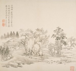 Album After Old Masters And Poems (アルバム (10 枚)、紙にインク)