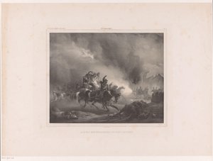 馬に乗った兵士の攻撃 バッテリーへの胸甲騎兵の攻撃（オブジェクトのタイトル） Album der Nederlandsche painters (オブジェクトのシリーズ タイトル)