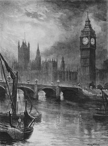国会議事堂、1890 作： Hume Nisbet