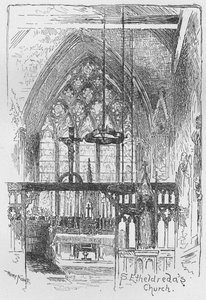 聖エテルドレダス教会、1890 作： Hume Nisbet