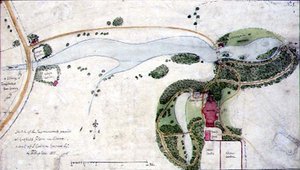 エセックス州ゴスフィールド・プレイスの庭園計画 作： Humphry Repton