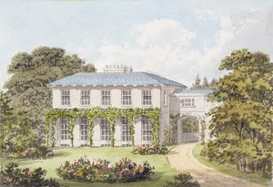 ウィリアムホームのクラファムコモンの家の南正面のデザイン 作： Humphry Repton