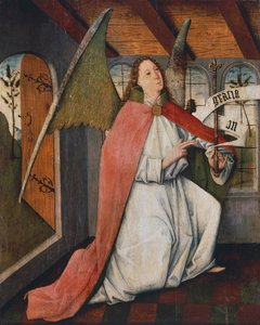 大天使ガブリエル、受胎告知の細部、ハンガリーの無名画家による絵画、ハンガリー 作： Hungarian School