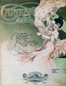 1900年頃、楽譜「カルメン」の表紙（イラスト） 作： Hungarian School