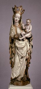 トポルクの聖フィリップ教会と聖ジェームズ教会の聖母子、c.1420（塗装＆金色の木材）