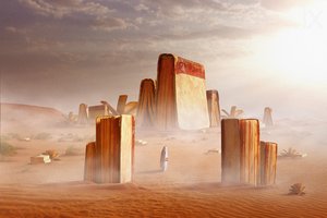 シュールな本の砂漠 作： Hussain Buhligaha