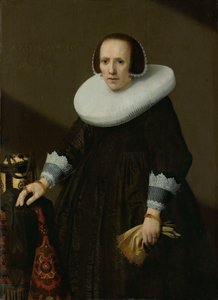 フィリップス・デニースの妻、ギアトルイド・レエルの肖像 作： Huygh Pietersz Voskuyl