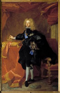 スペイン王フィリップ5世（1683-1746）の足元の肖像 画：ヒャクサンテ・リゴー（1659-1743） 1701年 日2,30 x 1,94 m
