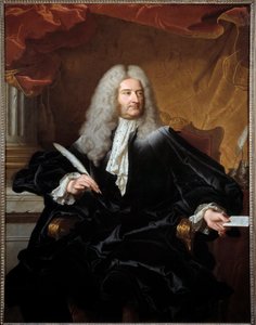 ルイ・ジェルマン・ド・ショーヴラン（1685-1762）の肖像 グロボワ侯爵、外務大臣兼封印の守護者 ヒャカンテ・リゴー（1659-1743）による絵画 1727年日。1,11x1,46 m Toulouse musee des Augustins - Louis Germain de Chの肖像 作： Hyacinthe Francois Rigaud
