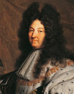 フランスのルイ14世（ルイ大帝、太陽王）の肖像（1638年～1715年）、ヒャンサンテ・リゴー（1659年～1743年）作