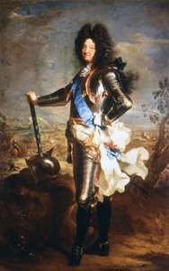 太陽王ルイ14世（1638年～1715年）の肖像。国王の肖像画家に任命されたヒャカンテ・リゴーによる油彩画。