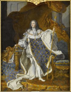 王室の衣装を着たルイ 15 世の肖像 作： Hyacinthe François Honoré Rigaud