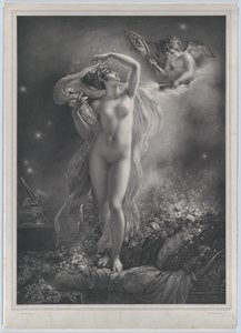 ダナエ、1824年。 作： Hyacinthe Louis Victor Jean Baptiste Aubry