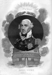 リチャードハウ提督、第1伯爵ハウ、1726年-1799年、イギリス提督、1816年。 作： I. Brown