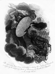 革命的な怒りとブリタニア、1814。 作： I. Brown