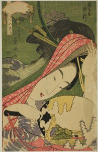 扇屋の花魁 滝川 五祭の美女（美人五節句）より 作： Ichirakutei Eisui