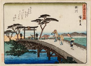 掛川 作： Ichiryusai Hiroshige