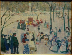 リュクサンブール公園の遊び場 作： Ida Gerhardi