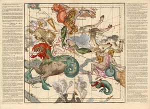 Vernal Equinox、説明中の天体グローブボードの平面からのプレート2、パブ。 1674年（手描きの彫刻） 作： Ignace Gaston Pardies
