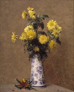 菊の花 作： Ignace Henri Jean Fantin Latour