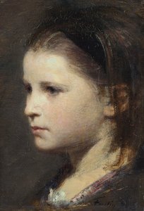 若い女の子の頭 作： Ignace Henri Jean Fantin Latour