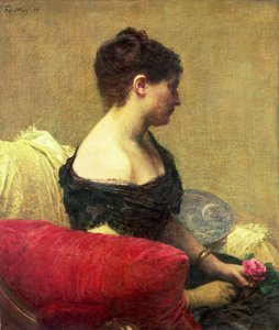 マダムメイトルの肖像（キャンバスに油彩） 作： Ignace Henri Jean Fantin Latour