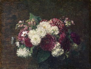 ラウンドブーケ 作： Ignace Henri Jean Fantin Latour