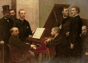 ピアノの周り、1885 作： Ignace Henri Jean Fantin Latour