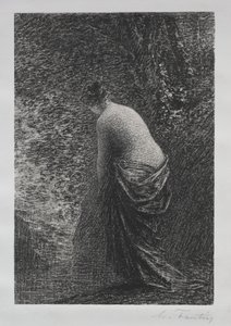 バザー・スタンディング、1879年。 作： Ignace Henri Jean Fantin Latour