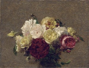 バラの花束、1879 作： Ignace Henri Jean Fantin Latour