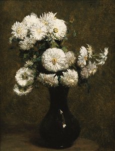 菊; Chrysanthemes、1871 作： Ignace Henri Jean Fantin Latour