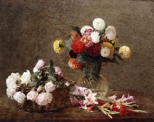 ダリア、1896 作： Ignace Henri Jean Fantin Latour