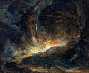 ヴァルキリーの終わり、1877 作： Ignace Henri Jean Fantin Latour