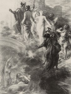 楽劇「ラインの黄金」最終場面 作： Ignace Henri Jean Fantin Latour
