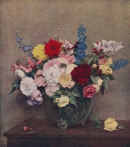 花、1886年、c1915 作： Ignace Henri Jean Fantin Latour