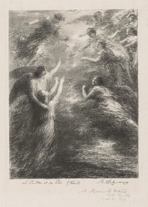 パラダイスとペリ、1893年。 作： Ignace Henri Jean Fantin Latour