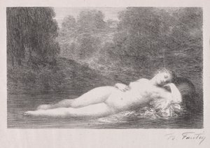 水に横たわる、1903。 作： Ignace Henri Jean Fantin Latour