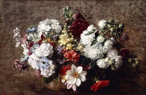 ミックスブーケ 作： Ignace Henri Jean Fantin Latour