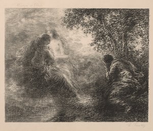 音楽と詩、1883年。 作： Ignace Henri Jean Fantin Latour